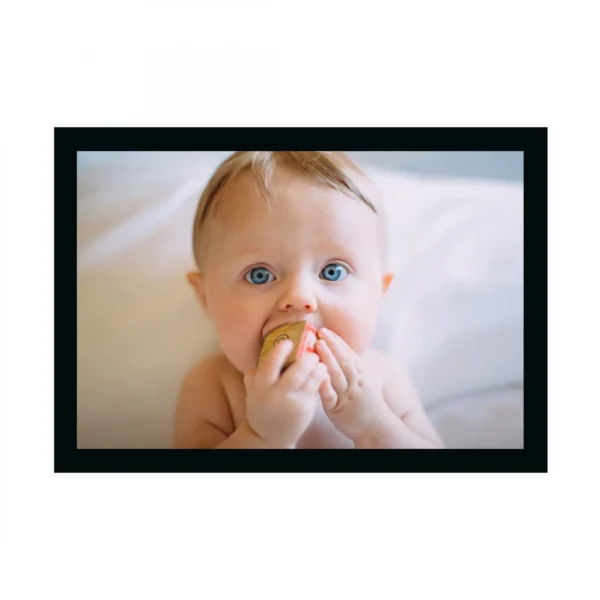 Baby Photo Painting with Synthetic Photo Frame (Multicolor)