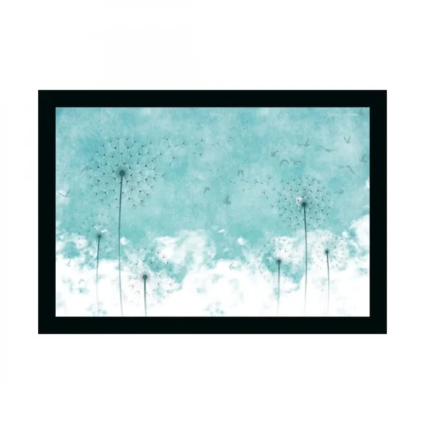 Flower Painting Painting with Synthetic Photo Frame (Multicolor)