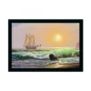 Boat Painting Painting with Synthetic Photo Frame (Multicolor)
