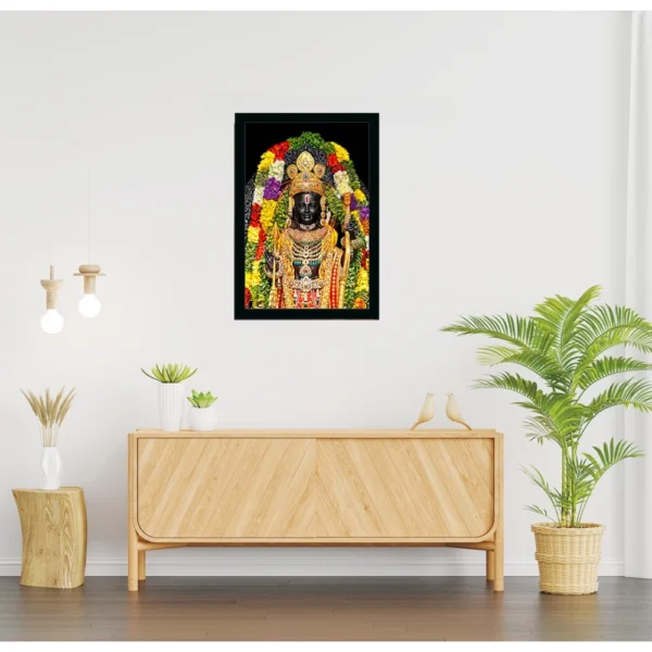 Ayodhya ram lalla Painting with Synthetic Photo Frame (Multicolor) - Image 2