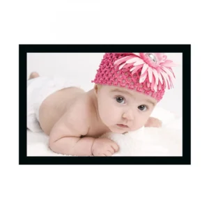 Baby Photo Painting with Synthetic Photo Frame (Multicolor)