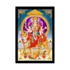 Durga Mata Painting with Synthetic Photo Frame (Multicolor)
