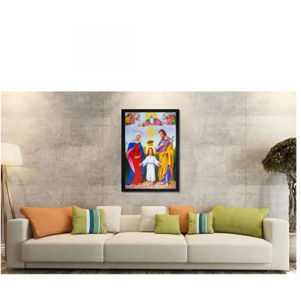 Jesus Christ Painting with Synthetic Photo Frame (Multicolor) - Image 2