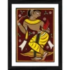 Dancing Woman 3 Painting With Wood Photo Frame (Multicolor)