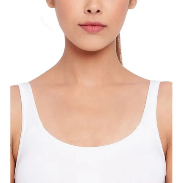 Enamor SB06 Women's Cotton Low Impact Non-Padded, Non-Wired, High-Coverage Bra (White) - Image 3
