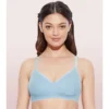 Enamor A042 Women's Cotton Everyday Non Padded And Wirefree Bra (Chambray-Melange)