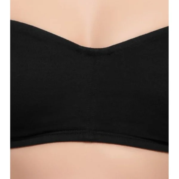 Enamor A019 Women's Cotton Strapless Bra (Black) - Image 3