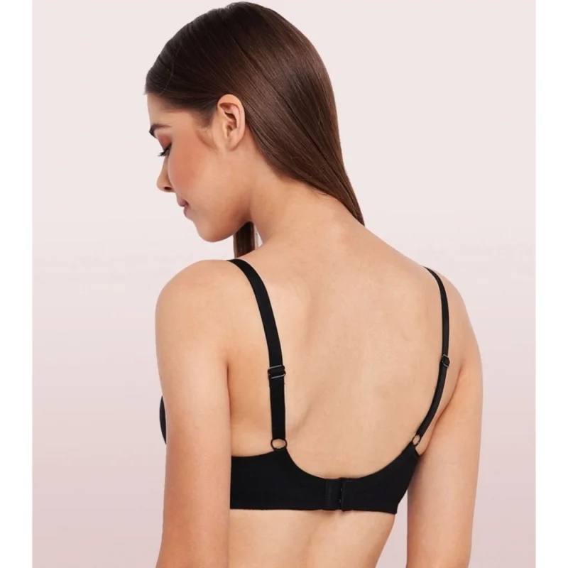 Alternative view of Enamor A042 Women's Cotton Everyday Non Padded And Wirefree Bra (Black)