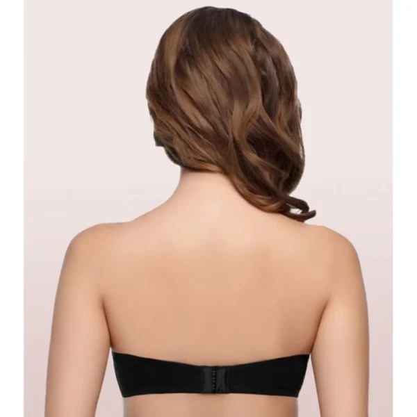 Enamor A019 Women's Cotton Strapless Bra (Black) - Image 2