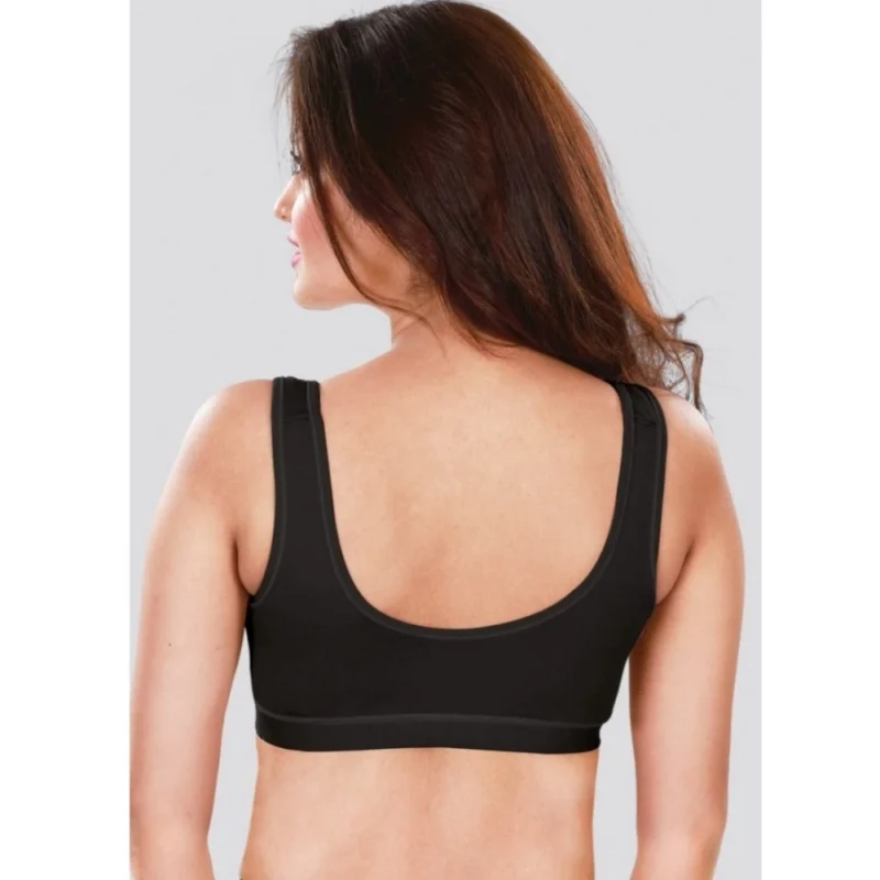 Alternative view of Dermawear SB-1104 Women's 4D Stretch Sports Bra (Black)