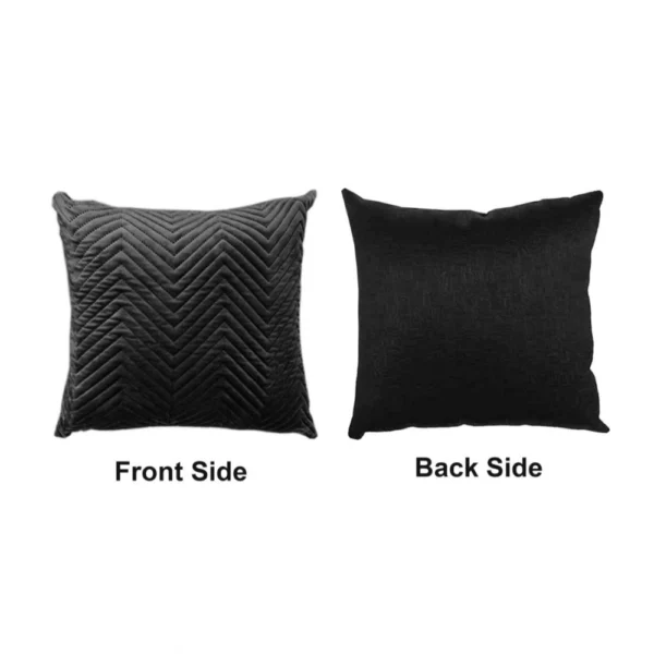 Pack Of_4 Polyester zig zag Car Pillow Sets (Black, Size:?12x12 In) - Image 4
