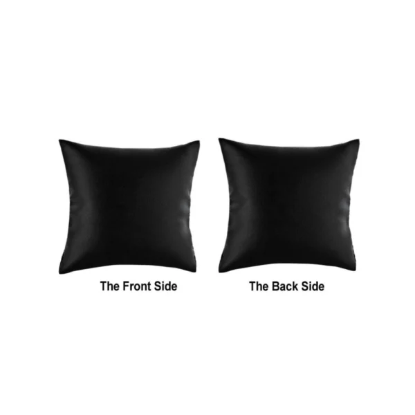 Pack Of_6 Polyester Solid Car Pillow Sets (Black, Size:?12x12 In) - Image 3