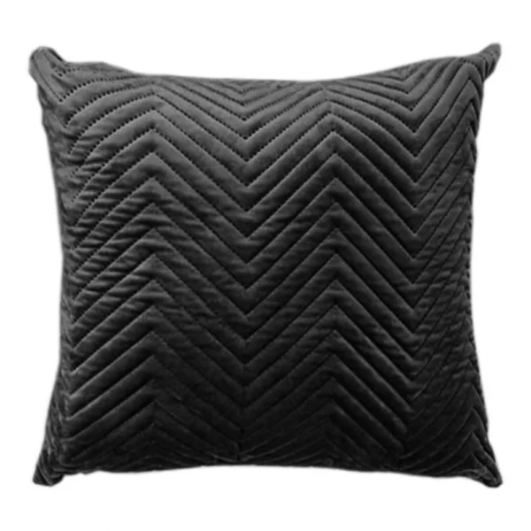 Pack Of_4 Polyester zig zag Car Pillow Sets (Black, Size:?12x12 In) - Image 3