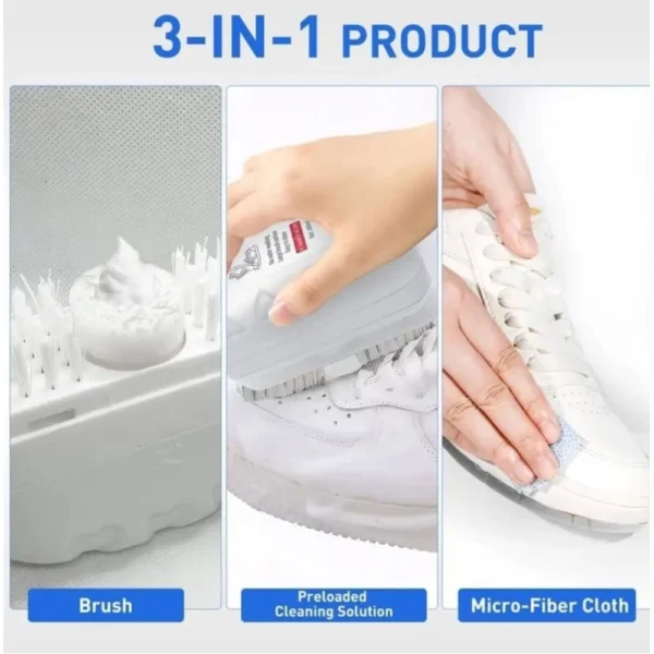Plastic 2-In-1 Shoe Cleaner Brush - Image 3