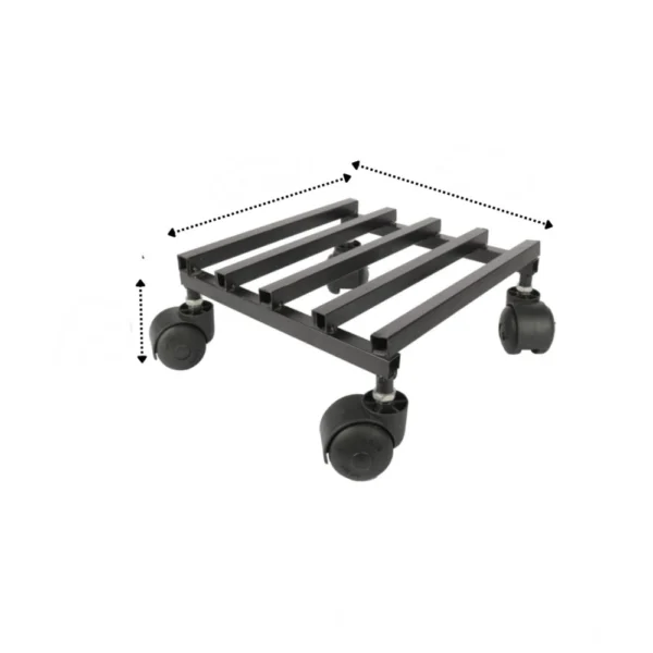 Iron Wheel Pot Stand For Planters Square Shape Stand - Image 3
