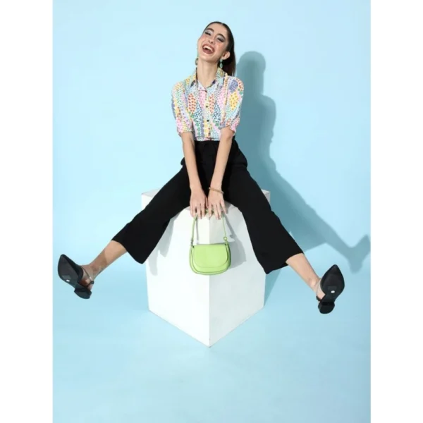 Generic Women's Polyester Printed 3/4th Sleeve Jumpsuit (Multicolor) - Image 3