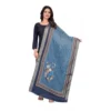 Women's chanderi silk  Printed Dupatta (Navy Blue, Length:?2 Mtr)
