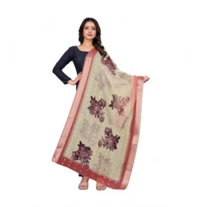 Chanderi Silk  Printed Dupatta