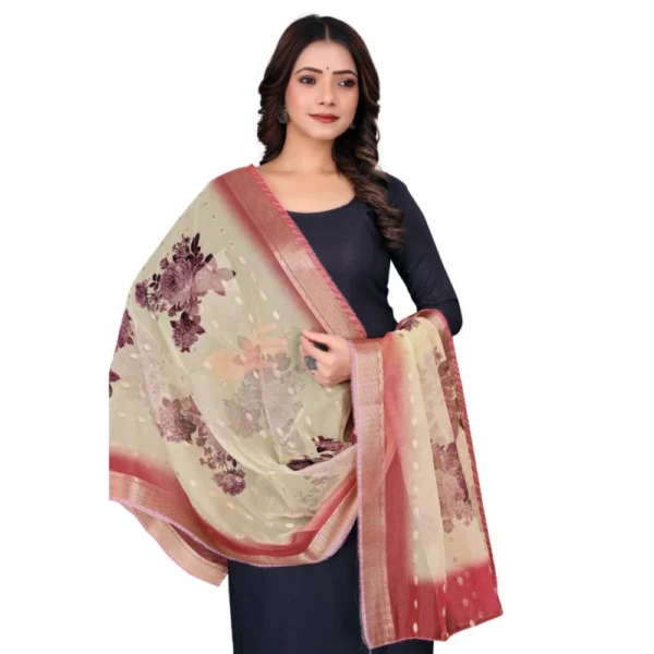 Chanderi Silk  Printed Dupatta - Image 2