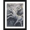 Generic Horse Painting With Wood Photo Frame (Multicolor)
