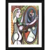 Generic Girl before a Mirror 1932 Painting With Wood Photo Frame (Multicolor)