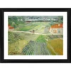 Generic Train in the Rains at Auvers 1890 Painting With Wood Photo Frame (Multicolor)