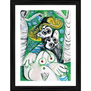 Generic  1969 Painting With Wood Photo Frame (Multicolor)
