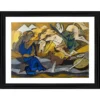 Generic Horses in Battle Painting With Wood Photo Frame (Multicolor)