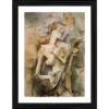 Generic Girl with mandolin 1910 Painting With Wood Photo Frame (Multicolor)