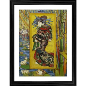 Generic Courtesan after Eisen 1887 Painting With Wood Photo Frame (Multicolor)