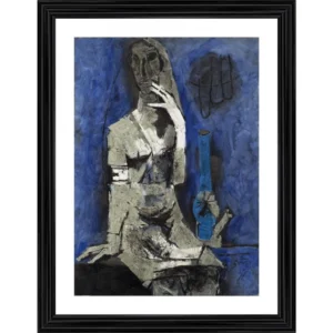 Generic  Night Painting With Wood Photo Frame (Multicolor)