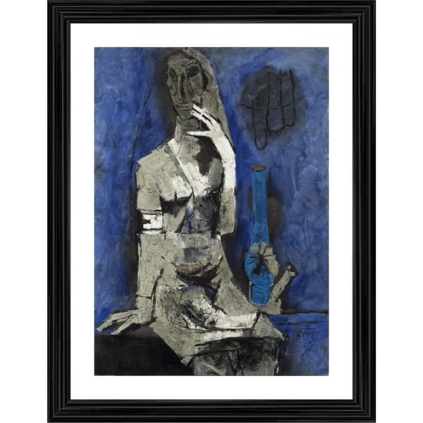 Generic  Night Painting With Wood Photo Frame (Multicolor)