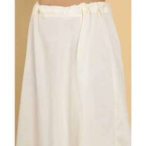 Alternative view of Women's Cotton Solid Free Size Petticoat (Cream)