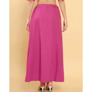 Alternative view of Women's Cotton Solid Free Size Petticoat (Pink)