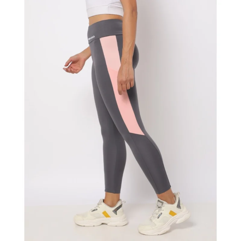 Alternative view of Women's Polyster Solid Sport Leggings (Grey)