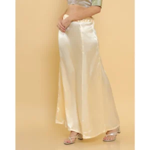 Alternative view of Women's Silk Solid Free Size Petticoat (Cream)