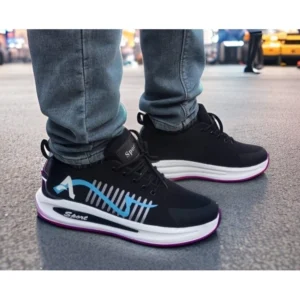 Alternative view of Men's Solid Synthetic Casual Shoes (Blue)