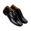 Men's Solid Synthetic Leather Formal Shoes (Black)