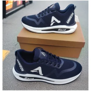 Alternative view of Men's Solid Synthetic Casual Shoes (Navy Blue)