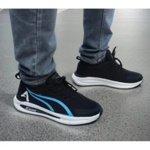 Men's Solid Synthetic Casual Shoes (Blue)