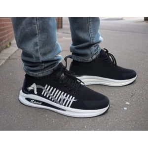 Men's Solid Synthetic Casual Shoes (Blue)