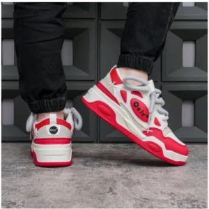 Alternative view of Men's Solid Synthetic Casual Shoes (Red)