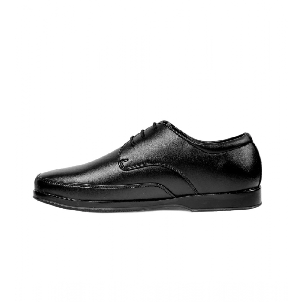 Men's Faux Leather Formal Shoes (Black) - Image 2