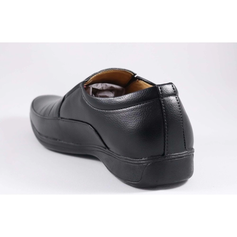 Men's Faux Leather Formal Shoes (Black) - Image 2