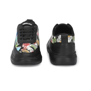 Alternative view of Men's Casual Synthetic Printed Lace-Up Shoes (Black)