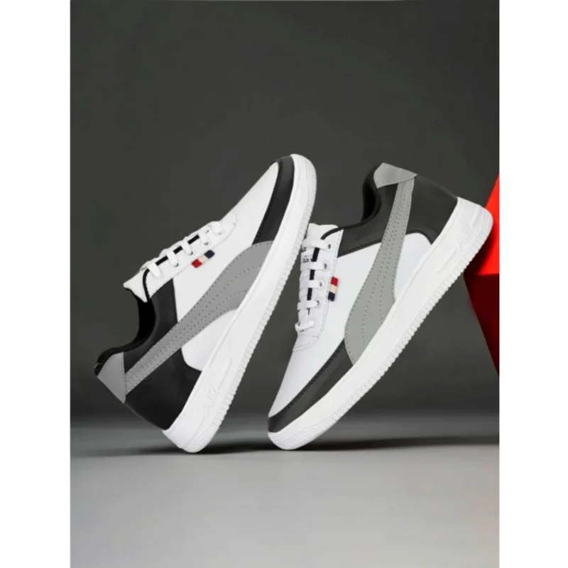 Alternative view of Men's Casual Synthetic Solid Lace-Up Shoes (Black)