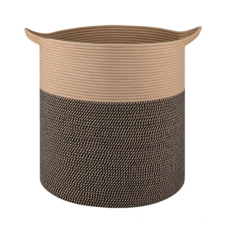 Cotton 12x14 Inch -Storage Basket For Clothes (Dark Brown)