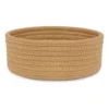 Cotton 8x3 Inch Round 1 Pcs Bedside Organizer (Beige)