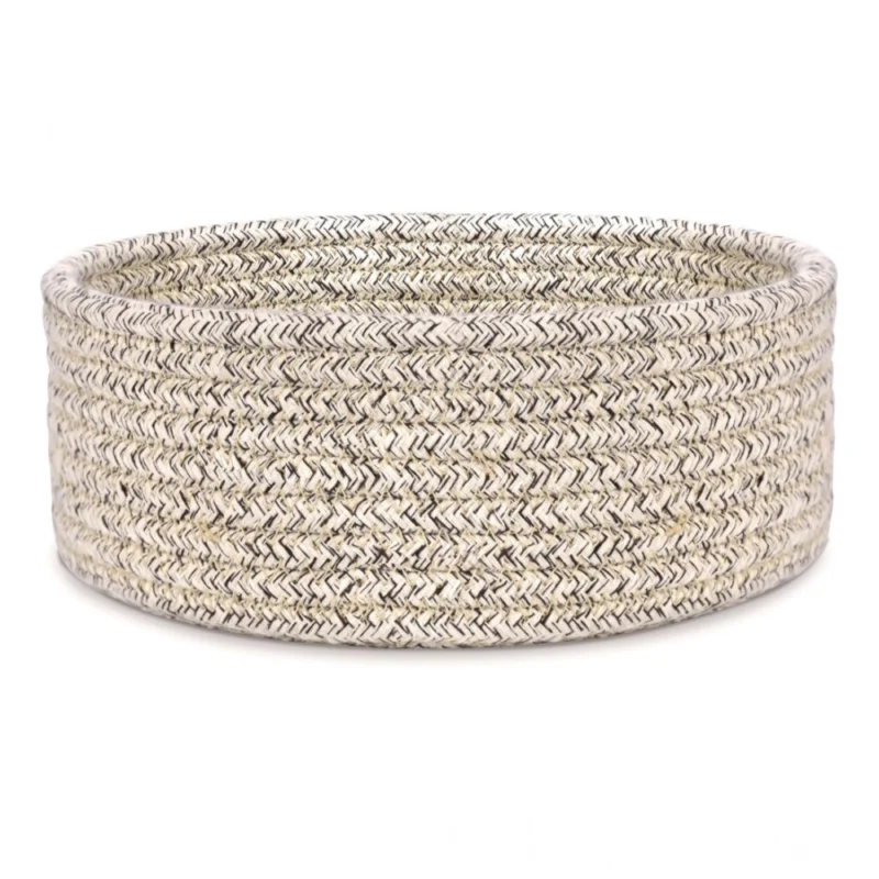 Cotton 8x3 Inch Kidi Round 1 Pcs Bedside Organizer (Brown)