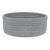 Cotton 8x3 Inch Round 1 Pcs Bedside Organizer (Gray)